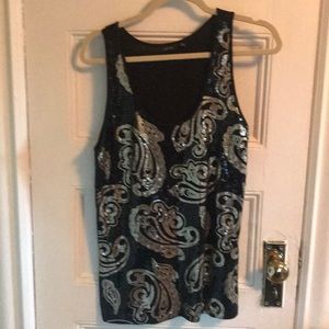 Apt 9 sequins embroidered tank top
